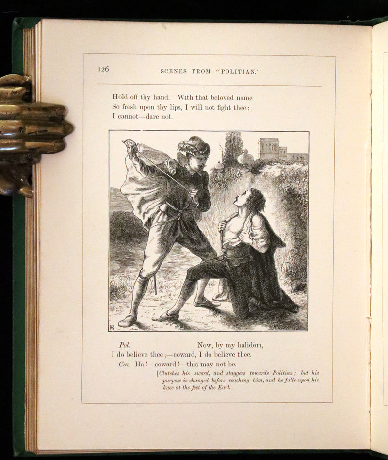 1869 Scarce Victorian Book - The Poetical Works of Edgar Allan Poe. Edinburgh Illustrated Edition.