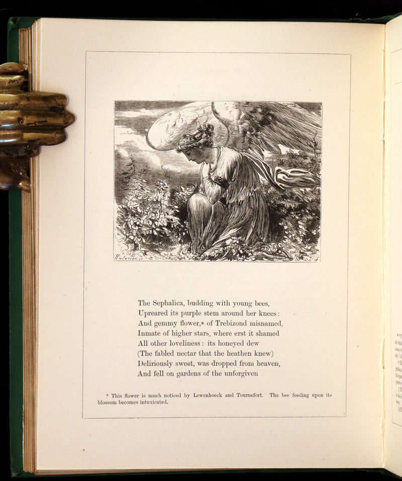 1869 Scarce Victorian Book - The Poetical Works of Edgar Allan Poe. Edinburgh Illustrated Edition.