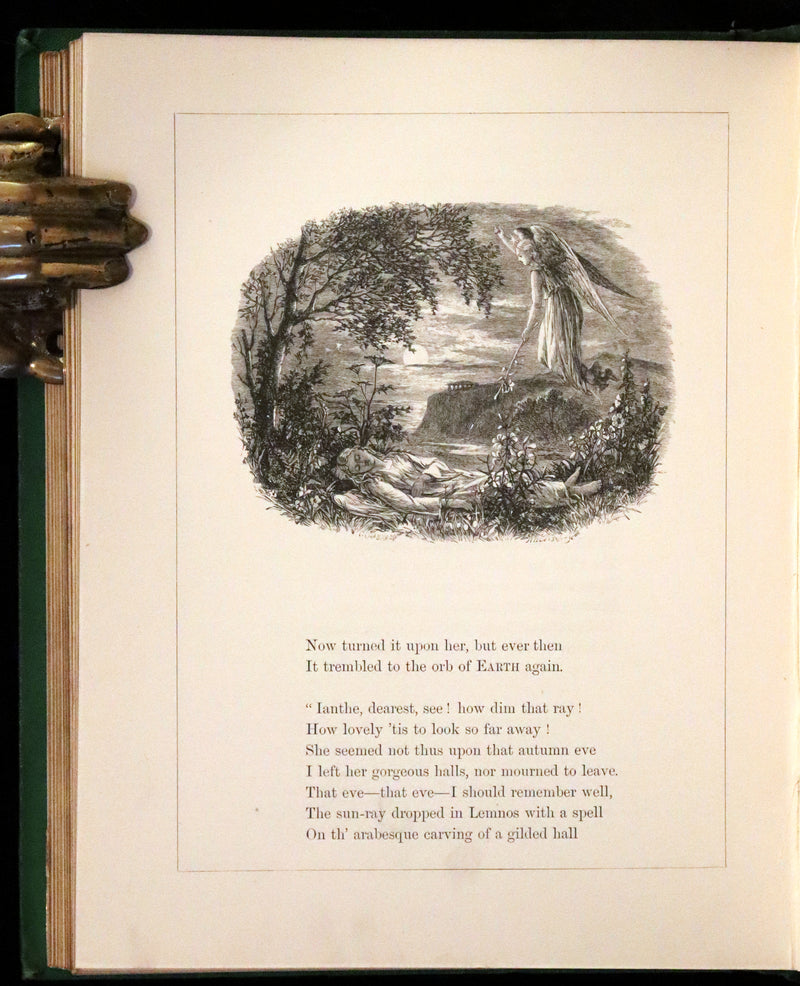 1869 Scarce Victorian Book - The Poetical Works of Edgar Allan Poe. Edinburgh Illustrated Edition.
