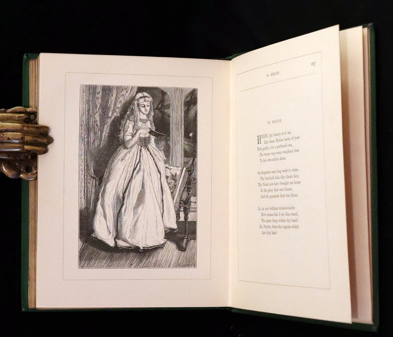 1869 Scarce Victorian Book - The Poetical Works of Edgar Allan Poe. Edinburgh Illustrated Edition.