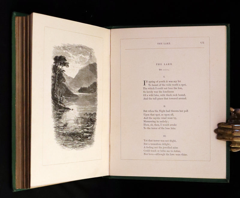1869 Scarce Victorian Book - The Poetical Works of Edgar Allan Poe. Edinburgh Illustrated Edition.