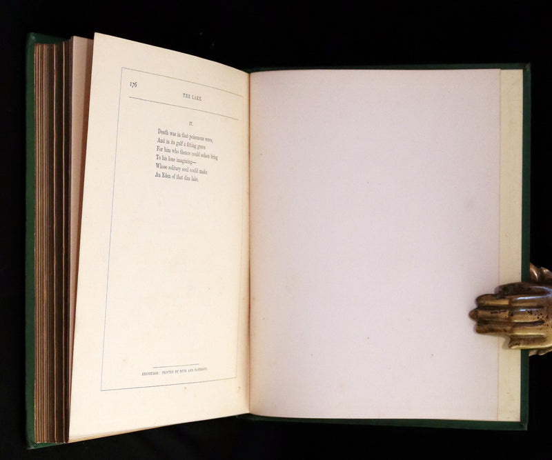 1869 Scarce Victorian Book - The Poetical Works of Edgar Allan Poe. Edinburgh Illustrated Edition.