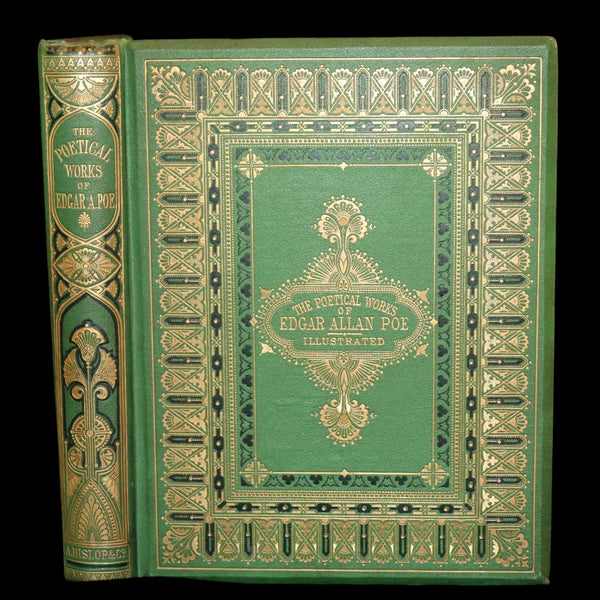 1869 Scarce Victorian Book - The Poetical Works of Edgar Allan Poe. Edinburgh Illustrated Edition.
