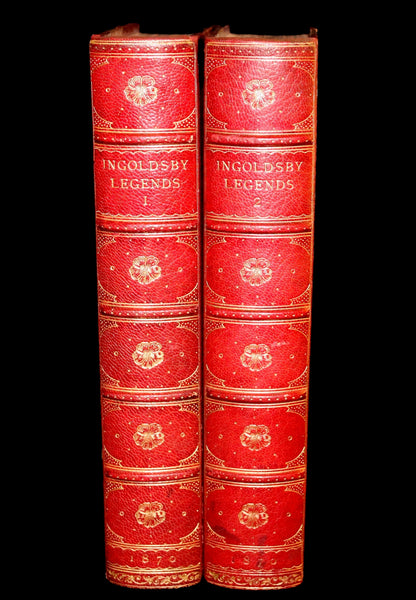 1870 Rare Ramage Binding - INGOLDSBY LEGENDS Illustrated by Cruikshank and Leech.