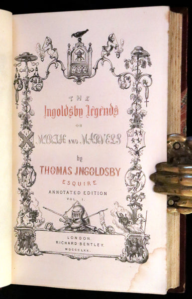 1870 Rare Ramage Binding - INGOLDSBY LEGENDS Illustrated by Cruikshank and Leech.