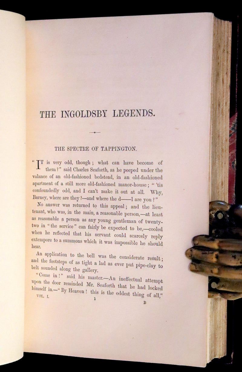 1870 Rare Ramage Binding - INGOLDSBY LEGENDS Illustrated by Cruikshank and Leech.