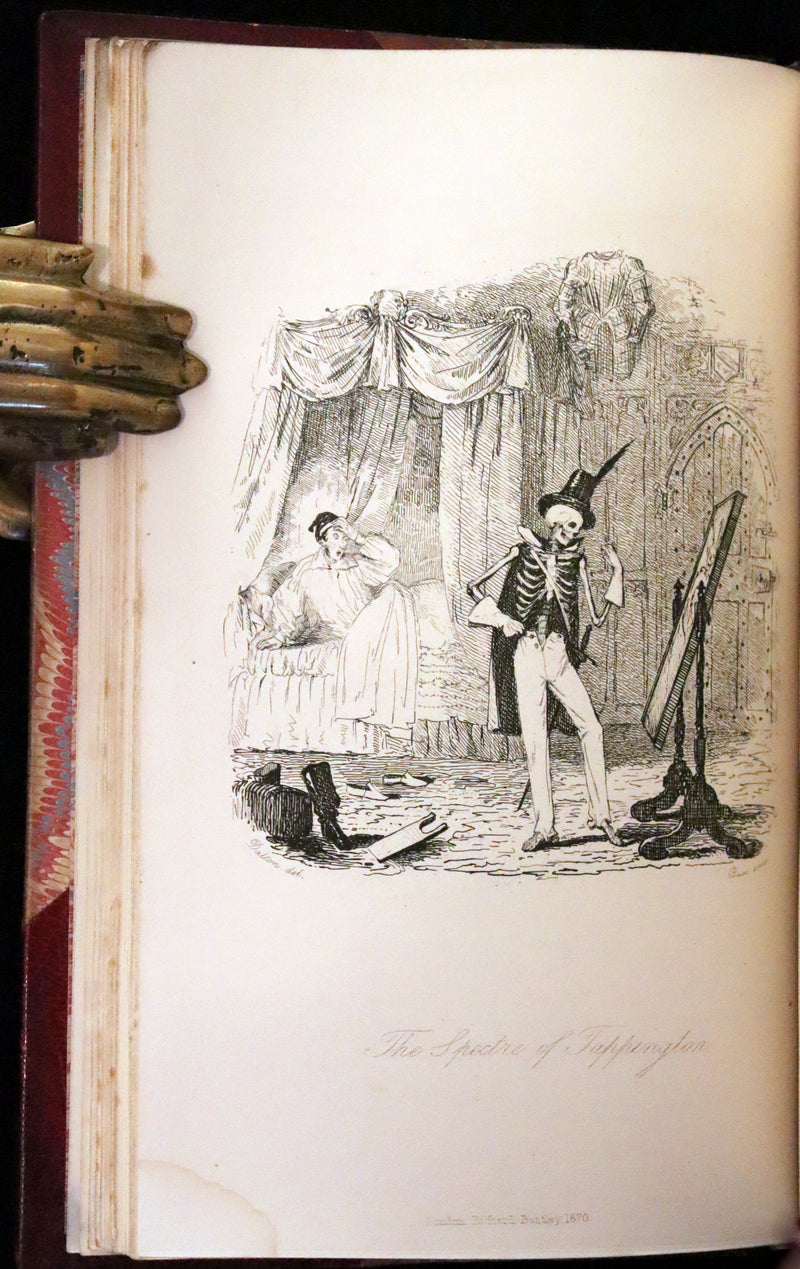 1870 Rare Ramage Binding - INGOLDSBY LEGENDS Illustrated by Cruikshank and Leech.