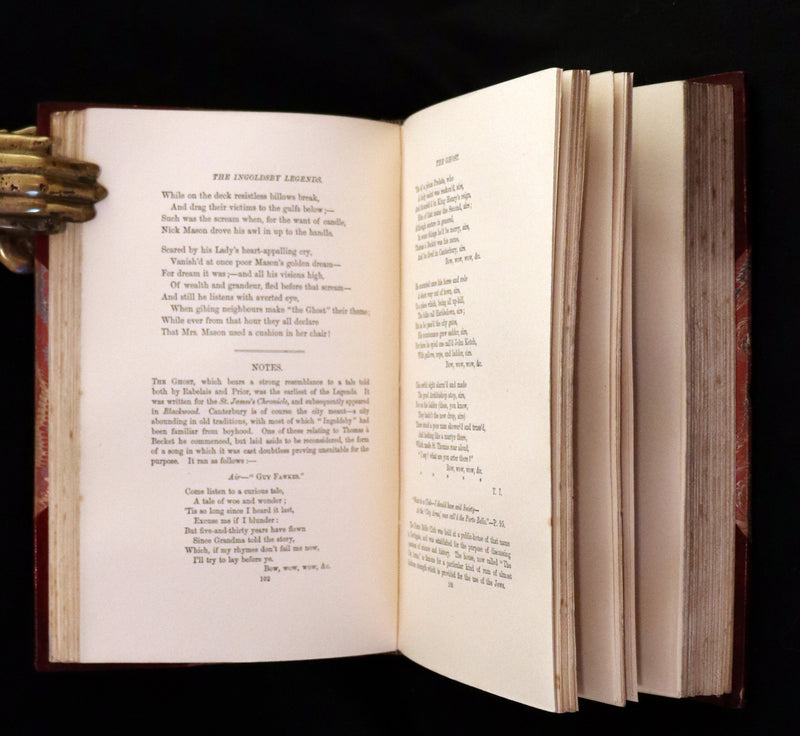 1870 Rare Ramage Binding - INGOLDSBY LEGENDS Illustrated by Cruikshank and Leech.