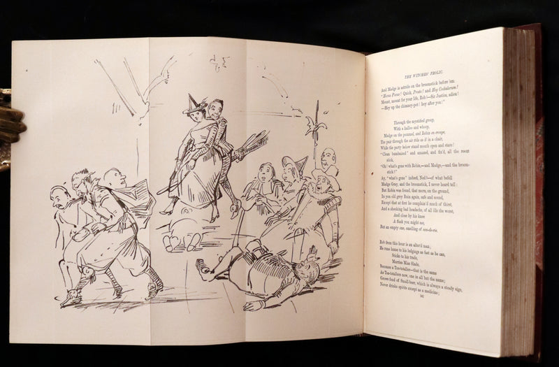 1870 Rare Ramage Binding - INGOLDSBY LEGENDS Illustrated by Cruikshank and Leech.