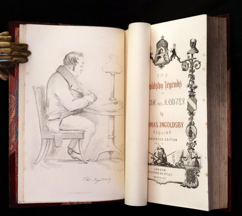 1870 Rare Ramage Binding - INGOLDSBY LEGENDS Illustrated by Cruikshank and Leech.
