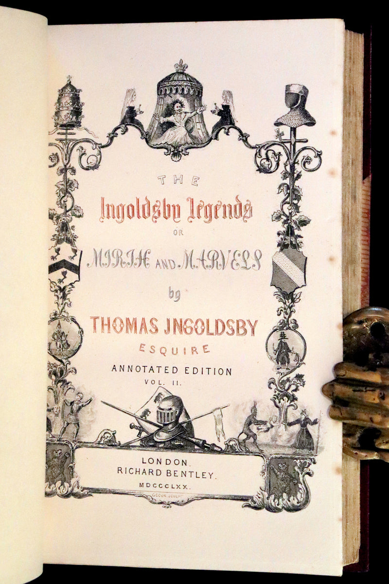 1870 Rare Ramage Binding - INGOLDSBY LEGENDS Illustrated by Cruikshank and Leech.