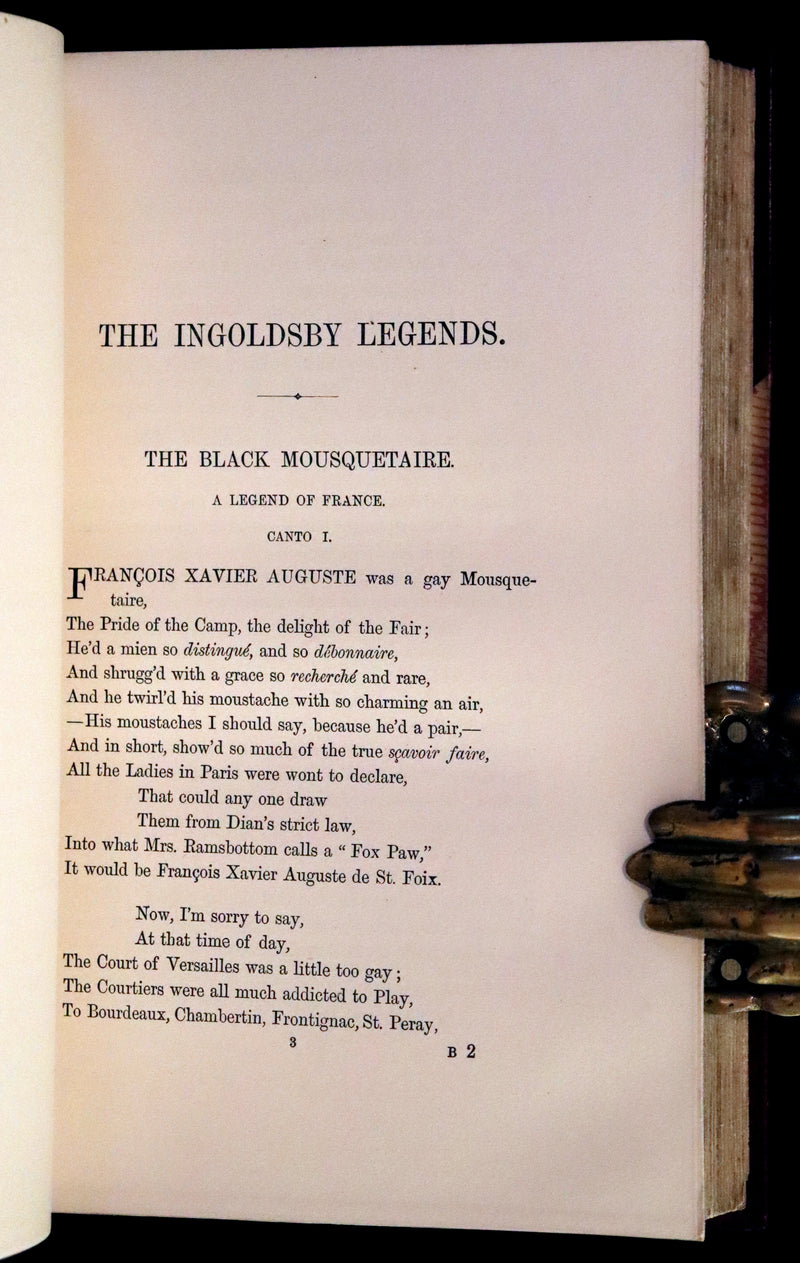 1870 Rare Ramage Binding - INGOLDSBY LEGENDS Illustrated by Cruikshank and Leech.