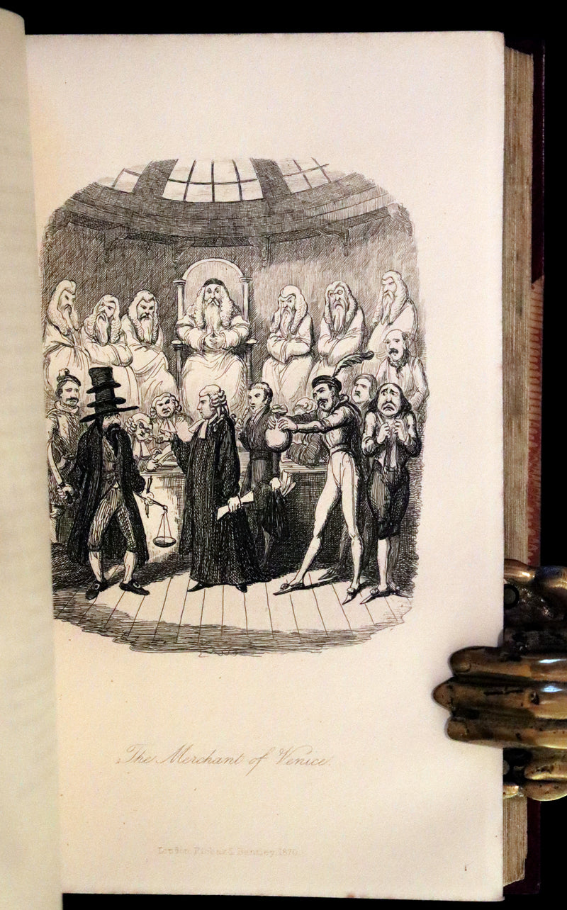 1870 Rare Ramage Binding - INGOLDSBY LEGENDS Illustrated by Cruikshank and Leech.