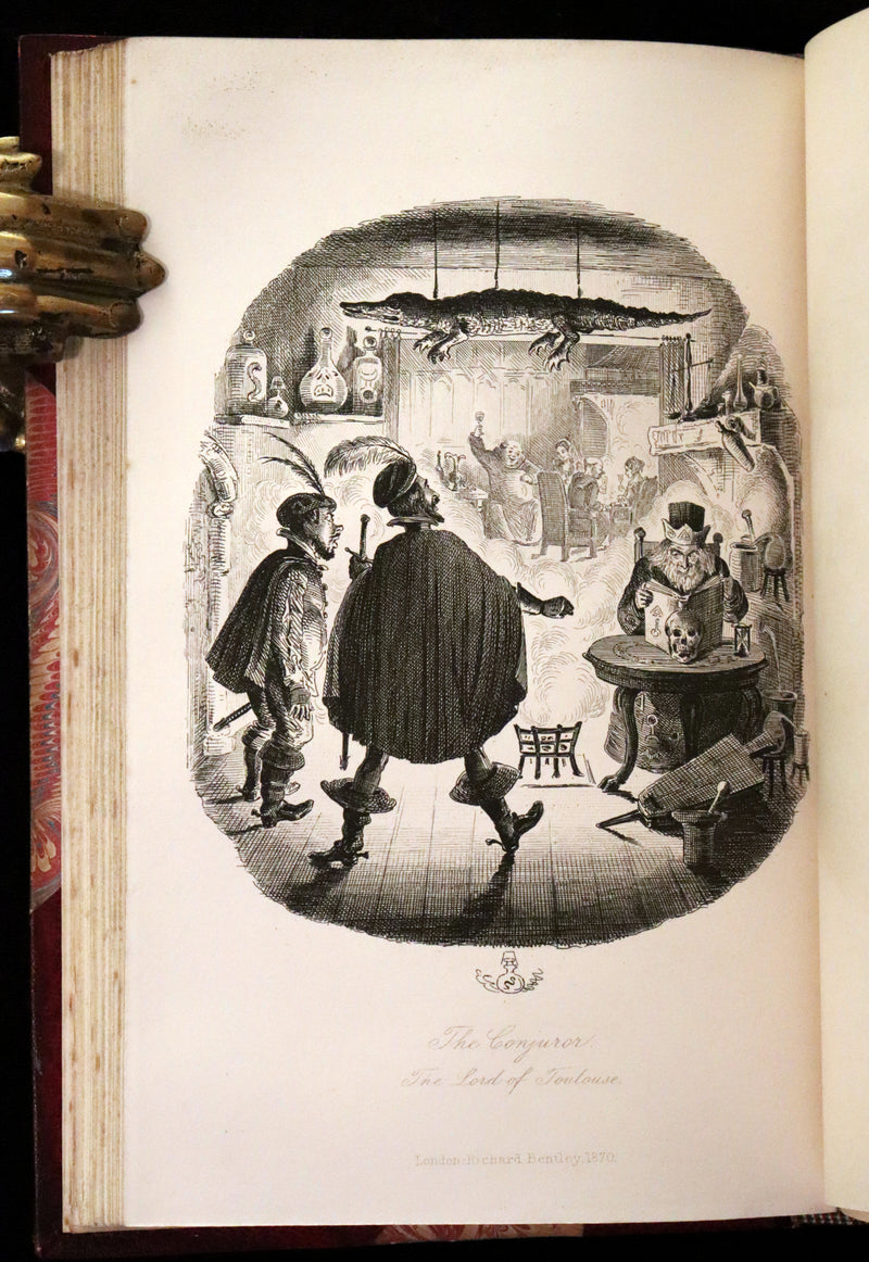 1870 Rare Ramage Binding - INGOLDSBY LEGENDS Illustrated by Cruikshank and Leech.