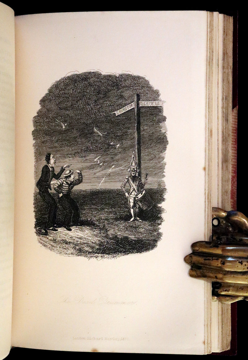 1870 Rare Ramage Binding - INGOLDSBY LEGENDS Illustrated by Cruikshank and Leech.