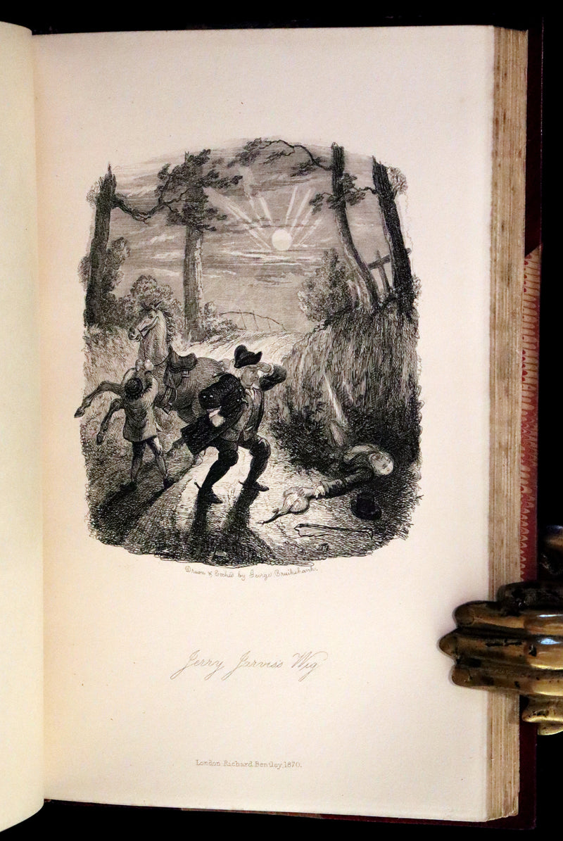 1870 Rare Ramage Binding - INGOLDSBY LEGENDS Illustrated by Cruikshank and Leech.