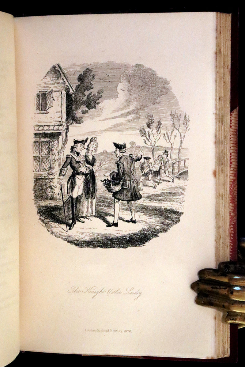 1870 Rare Ramage Binding - INGOLDSBY LEGENDS Illustrated by Cruikshank and Leech.