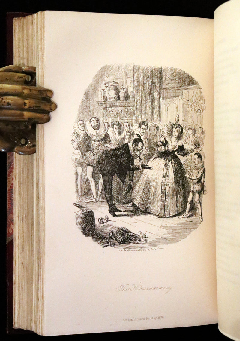 1870 Rare Ramage Binding - INGOLDSBY LEGENDS Illustrated by Cruikshank and Leech.