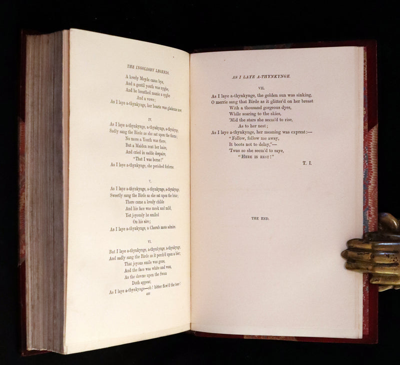 1870 Rare Ramage Binding - INGOLDSBY LEGENDS Illustrated by Cruikshank and Leech.