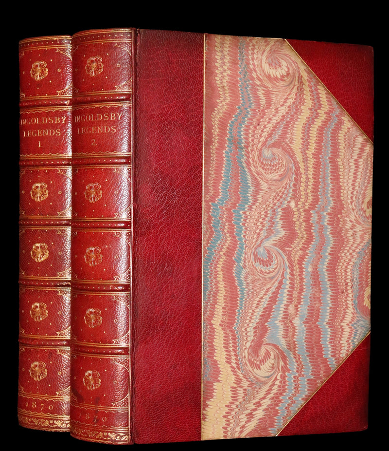 1870 Rare Ramage Binding - INGOLDSBY LEGENDS Illustrated by Cruikshank and Leech.