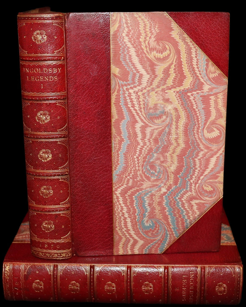 1870 Rare Ramage Binding - INGOLDSBY LEGENDS Illustrated by Cruikshank and Leech.