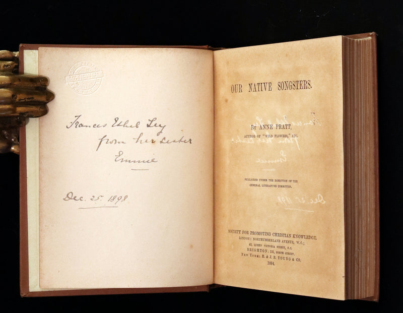 1894 Rare Ornithology Book ~ Our Native Songsters with 72 coloured plates by Anne Pratt.