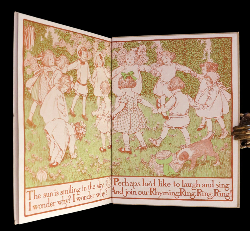 1910 First Edition - The Rhyming Ring by Louise Ayres Garnett with Pictures By Hope Dunlap.