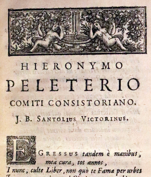 1698 Rare Latin Book ~ Poems of Jean-Baptiste de Santeul - Joannis Baptistae Santolii Victorini Operum Omnium.