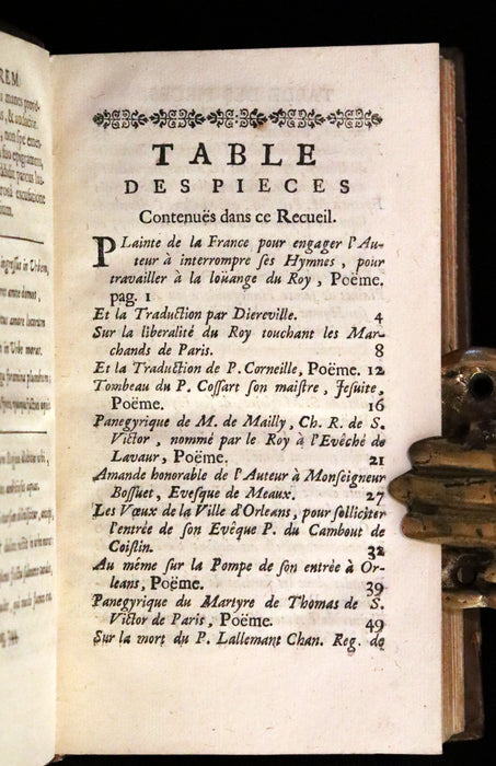 1698 Rare Latin Book ~ Poems of Jean-Baptiste de Santeul - Joannis Baptistae Santolii Victorini Operum Omnium.