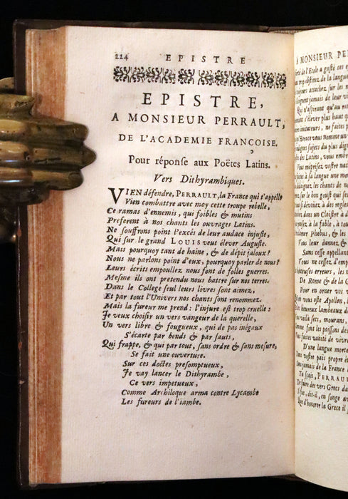 1698 Rare Latin Book ~ Poems of Jean-Baptiste de Santeul - Joannis Baptistae Santolii Victorini Operum Omnium.