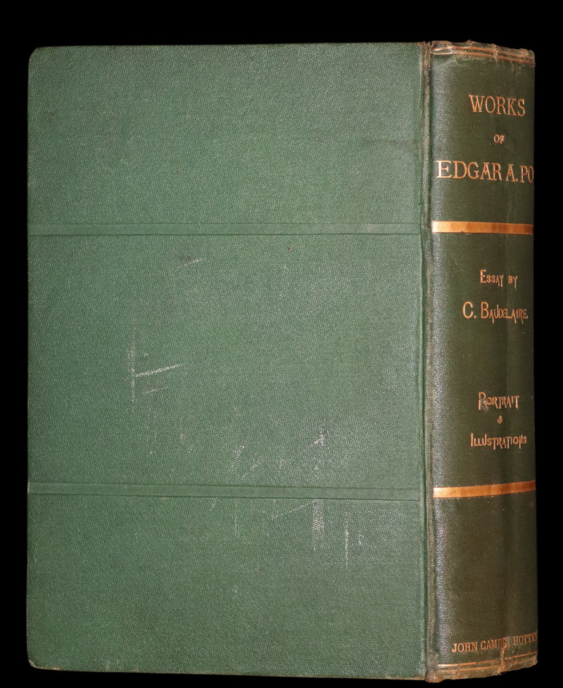 1873 Scarce Book - WORKS OF EDGAR ALLAN POE. First Edition with a Study on his Life & Writings by CHARLES BAUDELAIRE.