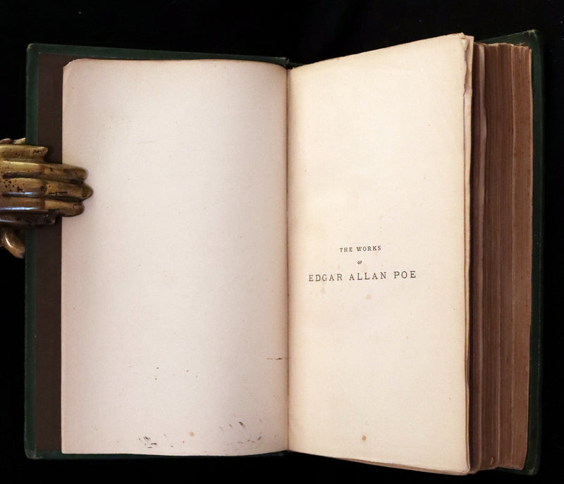 1873 Scarce Book - WORKS OF EDGAR ALLAN POE. First Edition with a Study on his Life & Writings by CHARLES BAUDELAIRE.
