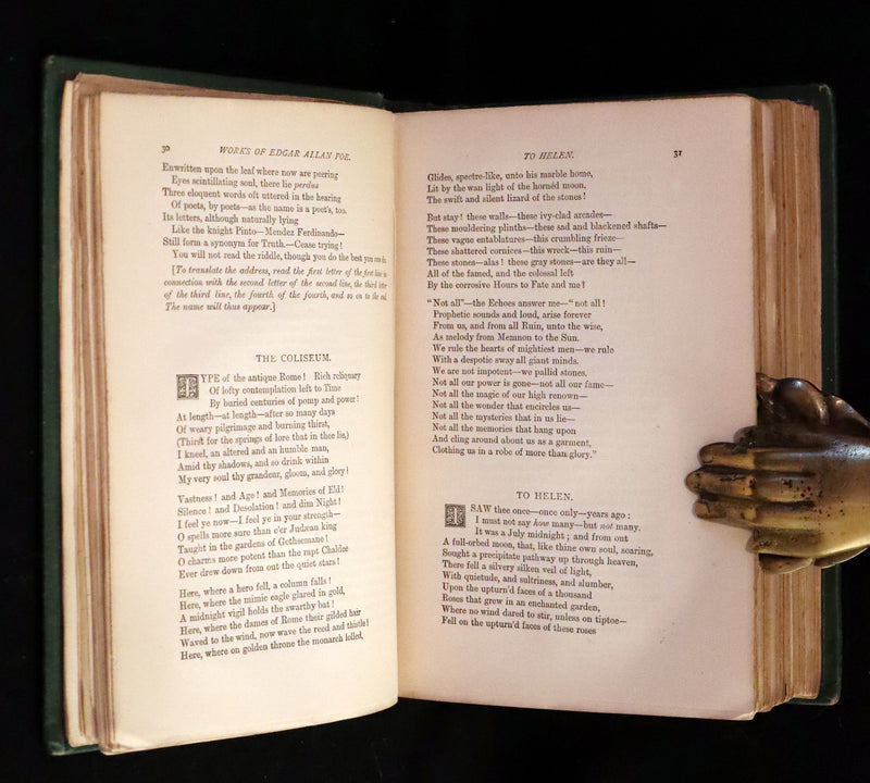 1873 Scarce Book - WORKS OF EDGAR ALLAN POE. First Edition with a Study on his Life & Writings by CHARLES BAUDELAIRE.