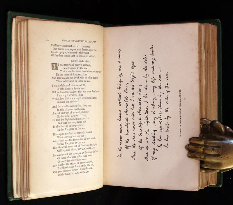 1873 Scarce Book - WORKS OF EDGAR ALLAN POE. First Edition with a Study on his Life & Writings by CHARLES BAUDELAIRE.