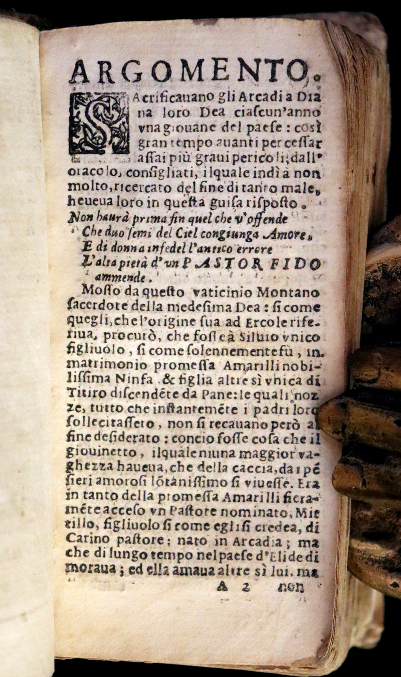 1637 Scarce Italian Book - IL PASTOR FIDO by Giovanni Battista Guarini. illustrated.