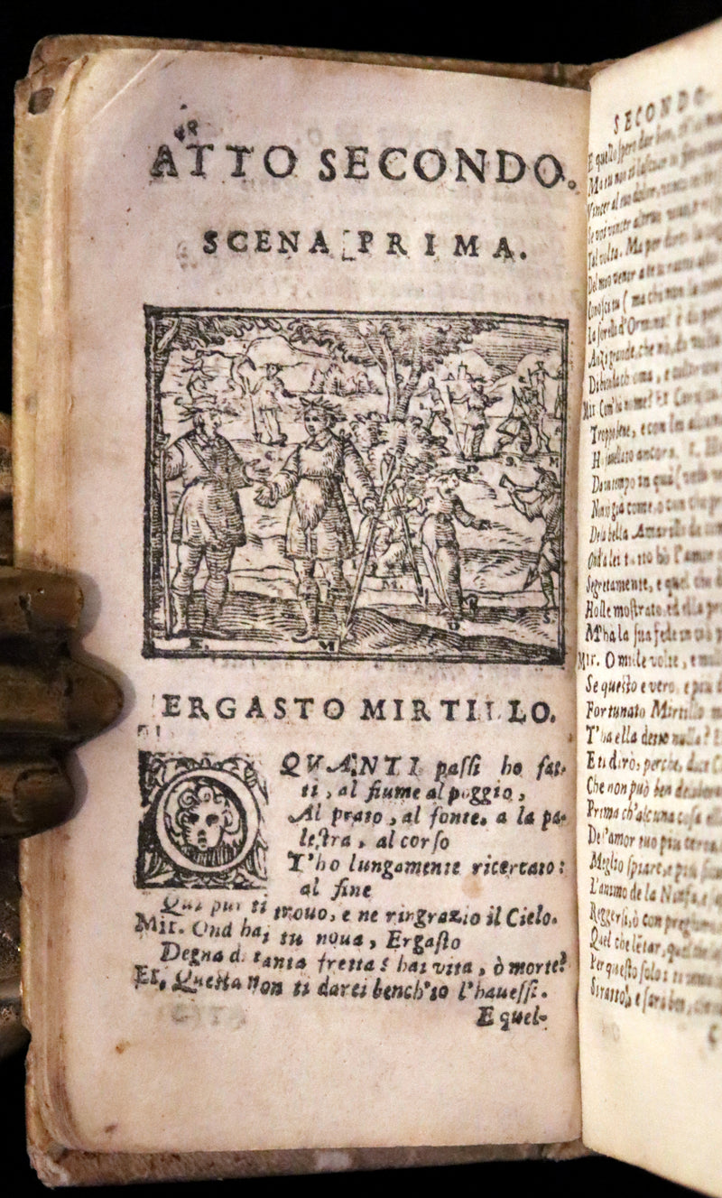 1637 Scarce Italian Book - IL PASTOR FIDO by Giovanni Battista Guarini. illustrated.