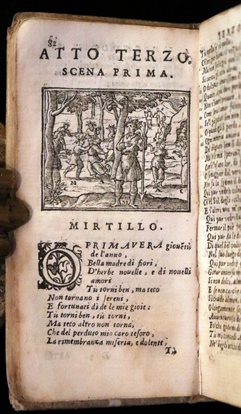 1637 Scarce Italian Book - IL PASTOR FIDO by Giovanni Battista Guarini. illustrated.