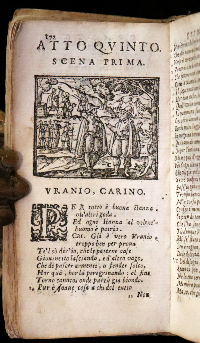 1637 Scarce Italian Book - IL PASTOR FIDO by Giovanni Battista Guarini. illustrated.