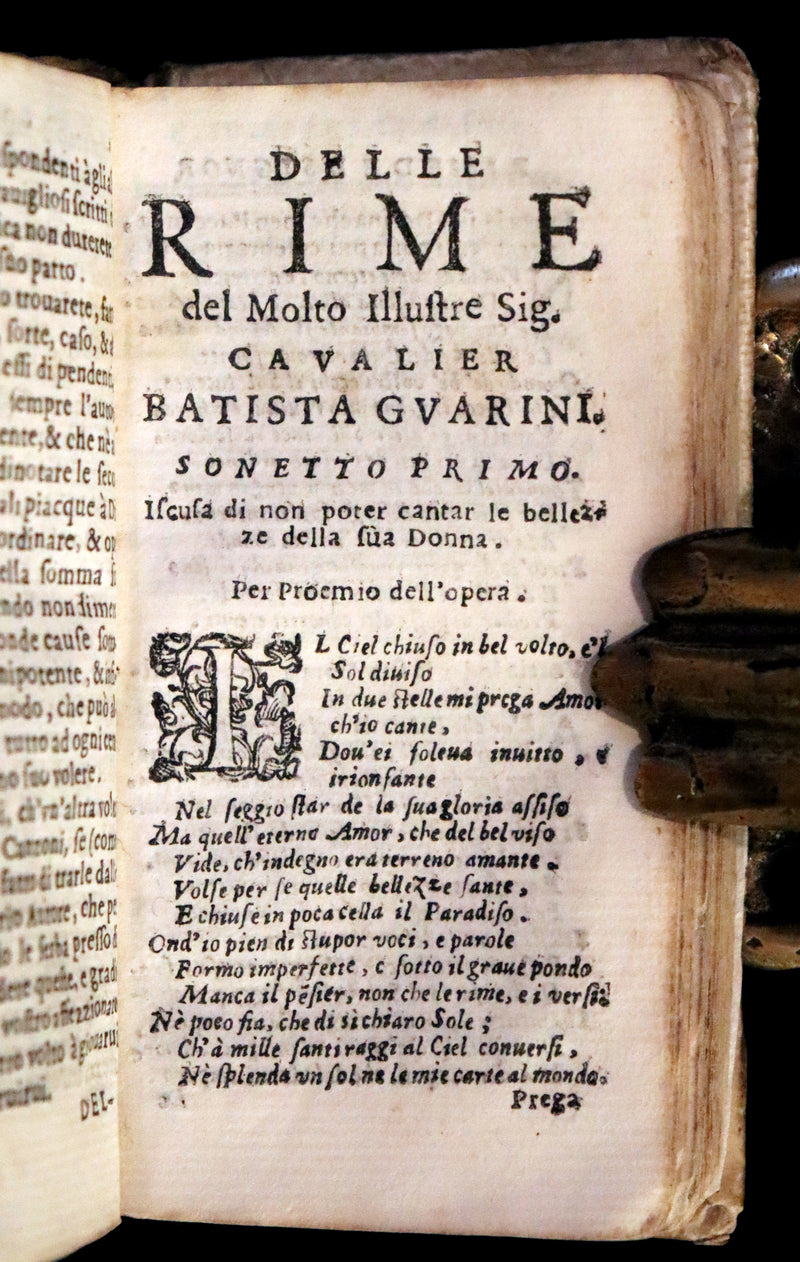 1637 Scarce Italian Book - IL PASTOR FIDO by Giovanni Battista Guarini. illustrated.