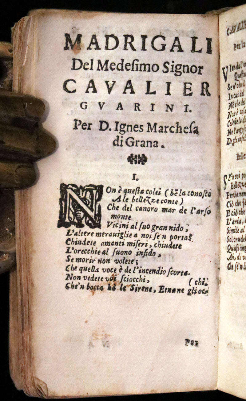 1637 Scarce Italian Book - IL PASTOR FIDO by Giovanni Battista Guarini. illustrated.