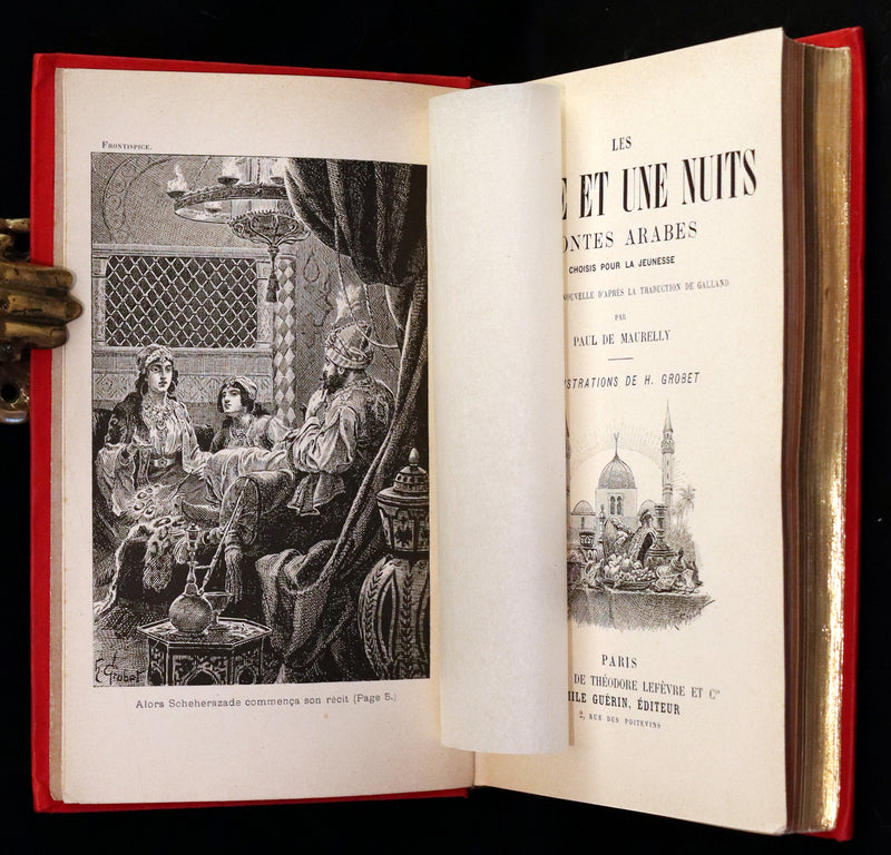 1890 Rare illustrated French Book ~ One Thousand and One Nights - Les Mille et une Nuits - Arabic Tales.