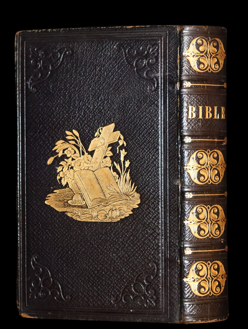 1841 Beautiful Binding - The Polyglott BIBLE, Containing the Old and New Testaments.