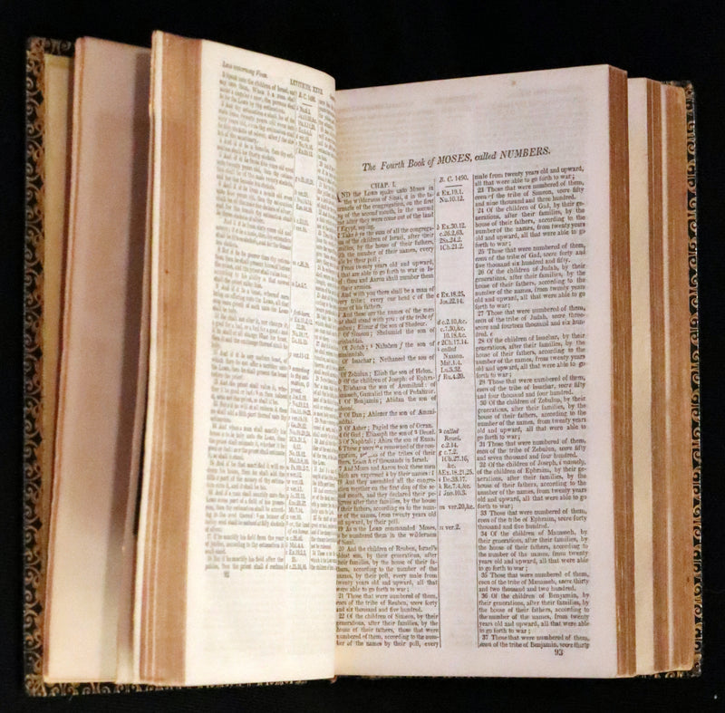 1841 Beautiful Binding - The Polyglott BIBLE, Containing the Old and New Testaments.
