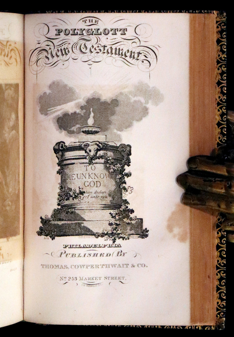 1841 Beautiful Binding - The Polyglott BIBLE, Containing the Old and New Testaments.