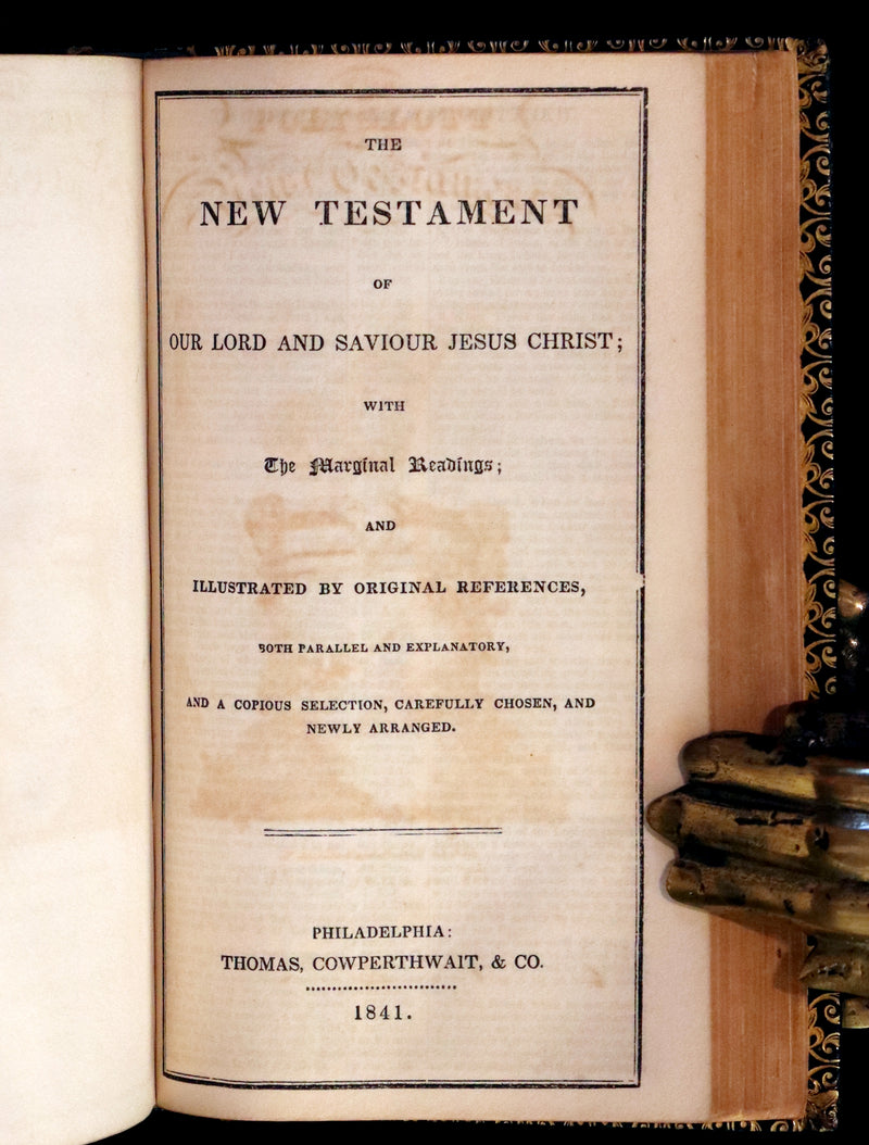 1841 Beautiful Binding - The Polyglott BIBLE, Containing the Old and New Testaments.
