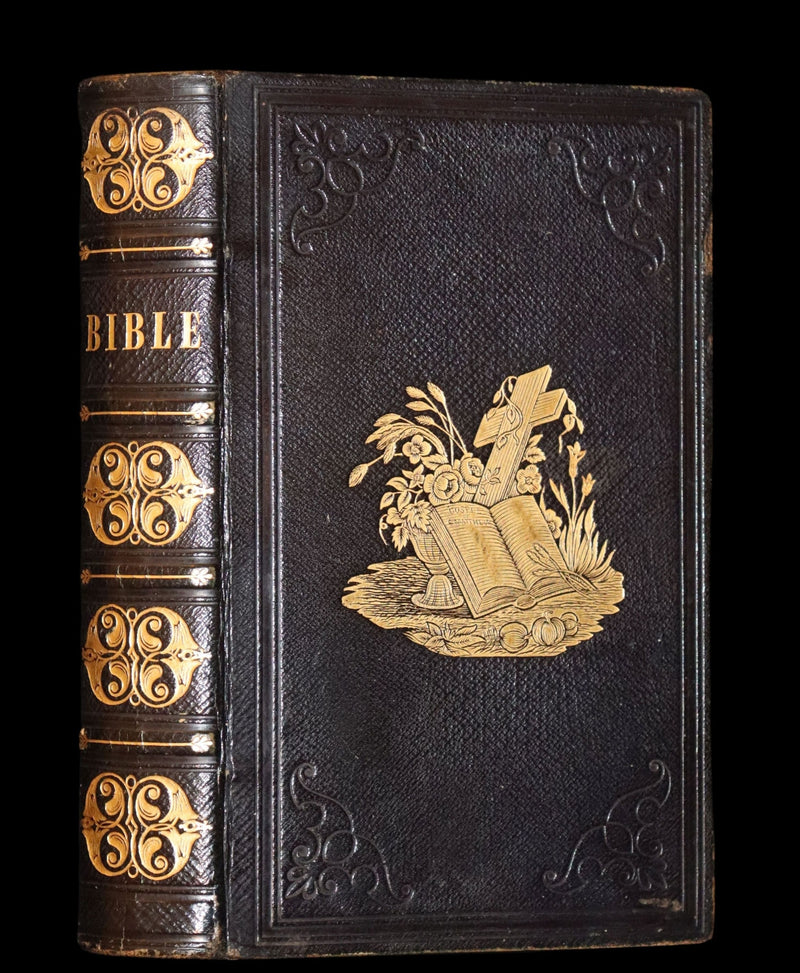 1841 Beautiful Binding - The Polyglott BIBLE, Containing the Old and New Testaments.