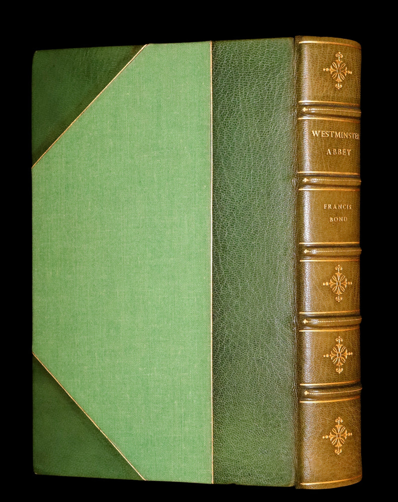 1909 Rare Architecture First Edition Bound by Sangorski - WESTMINSTER ABBEY by Francis Bond.