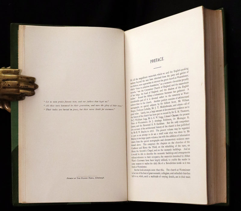 1909 Rare Architecture First Edition Bound by Sangorski - WESTMINSTER ABBEY by Francis Bond.