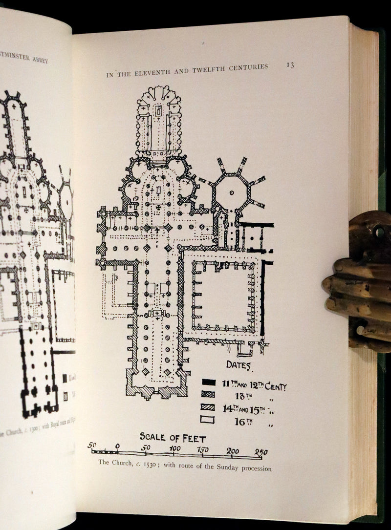 1909 Rare Architecture First Edition Bound by Sangorski - WESTMINSTER ABBEY by Francis Bond.