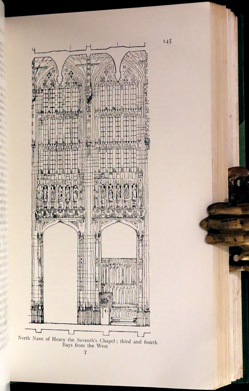 1909 Rare Architecture First Edition Bound by Sangorski - WESTMINSTER ABBEY by Francis Bond.